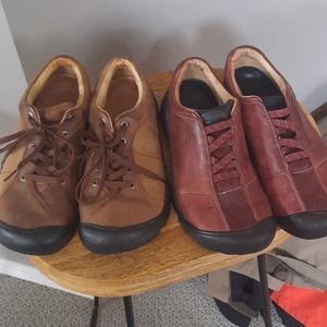 2 pairs of womens keen 9.5 shoes one laceup one pa